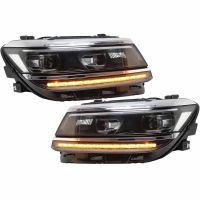 Μπροστινά Φανάρια Set Για Vw Tiguan II mk2 16+ DRL Led Matrix & Led Signal Dynamic R-Line Look H7/H7 Με Μοτέρ Carner
