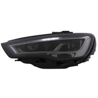 Μπροστινά Φανάρια Set Για Audi A3 8V 12-16 DRL Full Led & Led Signal Μαύρα  Με Μοτέρ Carner