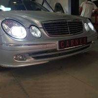 Μπροστινά Φανάρια Set Για Mercedes-Benz E-Class W211 02-06 Χρωμίου Facelift Look H7/H7 (Halogen) Με Μοτέρ Depo