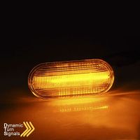 Πλαϊνά Φλας Φτερού Για VW Golf/ Vento/Bora/ Passat/ Polo/Transporter/ Seat Toledo/Leon/ Ibiza/Cordoba/ Alhambra/ Led Dynamic White 2 Τεμάχια