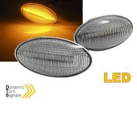 Πλαϊνά Φλας Φτερού Για Suzuki Swift 05-17 , Swift 17+  , Grand Vitara 05-15 ,  Vitara 15-19 , Jimny 98-18 , SX4 06-14 , SX4 S-Cross 13+ , Baleno 16+ , Celerio 14+ , Ignis 16+ / Opel Agila 08-14 / Fiat Sedici 09-11 Led Dynamic Άσπρα 2 Τεμάχια