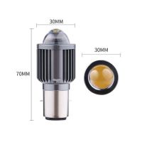 ΛΑΜΠΑ LED MOTO BA20D 20W 12-80V AC&amp;DC (Λευκό+Κίτρινο)