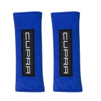 CUPRA ​ΜΑΞΙΛΑΡΑΚΙΑ ΓΙΑ ΖΩΝΗ ΑΣΦΑΛΕΙΑΣ 21 X 7,5 cm ΣΕ ΜΠΛΕ ΧΡΩΜΑ ΜΕ ΑΣΠΡΟ LOGO - 2 ΤΕΜ.