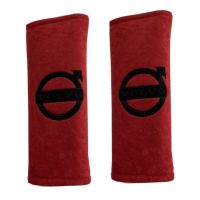 VOLVO ​ΜΑΞΙΛΑΡΑΚΙΑ ΓΙΑ ΖΩΝΗ ΑΣΦΑΛΕΙΑΣ 21 X 7,5 cm ΣΕ ΚΟΚΚΙΝΟ ΧΡΩΜΑ ΜΕ ΜΑΥΡΟ LOGO - 2 ΤΕΜ.