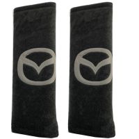 MAZDA ΜΑΞΙΛΑΡΑΚΙΑ ΓΙΑ ΖΩΝΗ ΑΣΦΑΛΕΙΑΣ 21 X 7,5 cm ΣΕ ΜΑΥΡΟ ΧΡΩΜΑ ΜΕ ΓΚΡΙ LOGO - 2 ΤΕΜ.