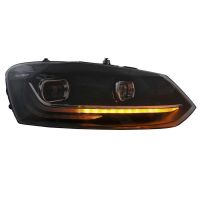 Μπροστινά Φανάρια Set Για Vw Polo 6R/6C 09-17 DRL New Design & Dynamic Φλας H7 Με Μοτέρ Carner
