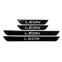 SEAT LEON ΜΑΡΣΠΙΕ ΕΣΩΤΕΡΙΚΑ ΑΥΤΟΚΟΛΛΗΤΑ (45x4cmX2 +25x4cmX2)  ΜΕ ΕΠΙΚΑΛΥΨΗ ΕΠΟΞΕΙΔΙΚΗΣ ΡΥΤΙΝΗΣ 4ΤΕΜ