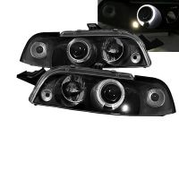 Μπροστινά Φανάρια Set Για Fiat Punto 93-99 Angel Eyes Μαύρα H1/H1 Sonar