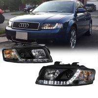 Μπροστινά Φανάρια Set Για Audi A4 B6 00-04 DRL Μαύρα H1/H1 Sonar