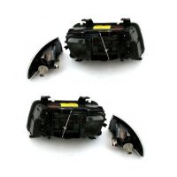 Μπροστινά Φανάρια Set Για Audi A4 B5 94-98 Angel Eyes Μαύρα H7/H7 Depo