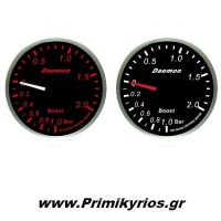 Μπαρόμετρο αυτοκινήτου Deamon Red - White 52mm