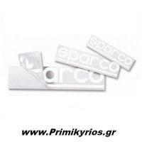 Αυτοκόλλητα Sparco Σετ(15 τεμ) με Διάτρηση Λευκά 30cm