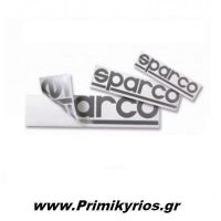 Αυτοκόλλητα Sparco Σετ(20 τεμ) με Διάτρηση Μαύρα 20cm