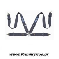 Ζώνη Racing Sparco 4 Point Ηarness Κόκκινη με Ατσάλινο Ρυθμιστή