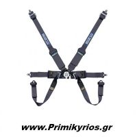 Sparcο Racing 6 Point Ηarness Ζώνη Κόκκινη με Ρυθμιστή Αλουμινίου