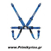 Sparcο Racing 6 Point Ηarness Ζώνη Κόκκινη με Ρυθμιστή Αλουμινίου