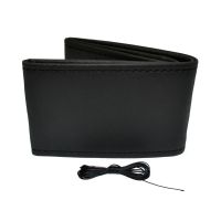 ΚΑΛΥΜΜΑ ΤΙΜΟΝΙΟΥ ΑΥΤΟΚΙΝΗΤΟΥ ΡΑΦΤΟ 38-39cm ΑΠΟ ΛΕΙΟ ΑΟΣΜΟ ΤΕΧΝΟΔΕΡΜΑ ΜΑΥΡΟ AMIO - 1 ΤΕΜ.