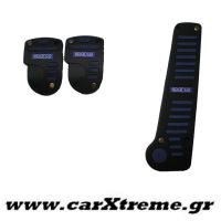 Πεταλιέρες set Μαύρο-Μπλε Sparco