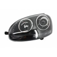 Μπροστινά Φανάρια Set Για Vw Golf V (5) 03-08 Bi-Xenon Projectors GTI / R32 Look Μαύρα H7/H7 Με Μοτέρ & E-Mark Carner