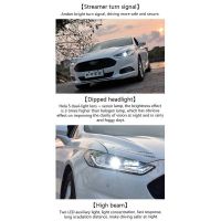 Μπροστινά Φανάρια Set Για Ford Mondeo mk5 13-16 DRL Chrome H7/Led Με Φλας Dynamic Carner