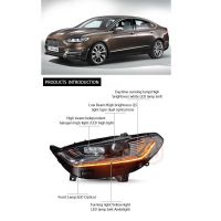 Μπροστινά Φανάρια Set Για Ford Mondeo mk5 13-16 DRL Chrome H7/Led Με Φλας Dynamic Carner