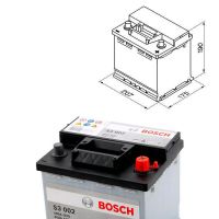 Μπαταρία Αυτοκινήτου 45Ah Δεξιά Bosch 400Α (ΕΝ) S3002