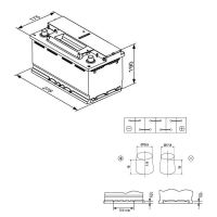 Μπαταρία Αυτοκινήτου 70Ah Δεξιά Bosch 760Α (ΕΝ) Start Stop AGM S4E08