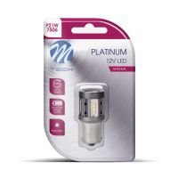 ΛΑΜΠΑΚΙ P21W 12/24V 1156 BA15s 600lm 4W 15x3030SMD LED CAN-BUS ΛΕΥΚΟ PLATINIUM BLISTER M-TECH - 1 ΤΕΜ.
