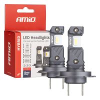 ΛΑΜΠΕΣ LED H7/Η18 12V 60W 6.000K 5.600lm +400% LED CAN-BUS HYBRID SERIES AMIO - 2 ΤΕΜ.