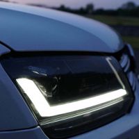 Μπροστινά Φανάρια Set Για Vw Amarok 2010+ DRL Full Led Halogen Version Μαύρα LEDHL107-BK RHD (Δεξιοτίμονα) Osram Ledriving