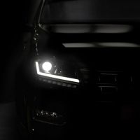 Μπροστινά Φανάρια Set Για Vw Amarok 2010+ DRL Full Led Halogen Version Μαύρα LEDHL107-BK RHD (Δεξιοτίμονα) Osram Ledriving