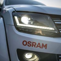 Μπροστινά Φανάρια Set Για Vw Amarok 2010+ DRL Full Led Halogen Version Μαύρα LEDHL107-BK RHD (Δεξιοτίμονα) Osram Ledriving