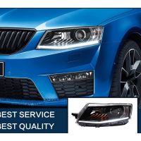 Μπροστινά Φανάρια Set Για Skoda Octavia mk3 2014-2017 DRL Μαύρα Carner