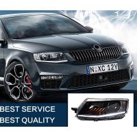 Μπροστινά Φανάρια Set Για Skoda Octavia mk3 2014-2017 DRL Μαύρα Carner