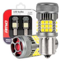 P21W BA15S 12/24V 6.000K 36x3030 SMD LED CAN-BUS ΛΕΥΚΟ PRO SERIES 2ΤΕΜ. AMIO