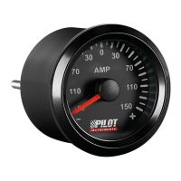 ΑΜΠΕΡΟΜΕΤΡΟ ΑΝΑΛΟΓΙΚΟ ΜΑΥΡΟ ΜΕ ΛΕΥΚΟ ΦΩΣ BLACK ANALOGUE SERIES 9-32V 52mm