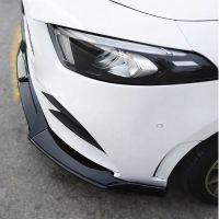 Μπροστινό Spoiler Για Mercedes-Benz A-Class W177 18-23 Hatchback / Sedan Amg Line Γυαλιστερό Μαύρο 3 Τεμάχια