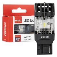 Amio – LED CSP T20S W21W 7440 Καρφωτό 12V 66W 4800lm 6500K Full CANBUS για Όπισθεν & Ισχυρό Φως – 1 Τεμ. (04686/AM)