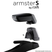 Rati - Ολοκληρωμένος Τεμπέλης Armster S για Citroen C3 2024 > από Πλαστικό και Δερματίνη σε Μαύρο Χρώμα με Αντάπτορα Τοποθέτησης - 1 Σετ (V01902+V01561)