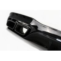 Diffuser Πίσω Προφυλακτήρα Για Mercedes-Benz E-Class W213 16-19 Με Amg Line Προφυλακτήρα Μαύρο Amg 63 Look Με Μαύρες Μπούκες