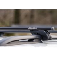 MENABO ΜΠΑΡΕΣ ΟΡΟΦΗΣ ΑΛΟΥΜΙΝΙΟΥ SHERMAN XL BLACK 135 cm ΣΕ ΜΑΥΡΟ ΧΡΩΜΑ ΓΙΑ Toyota Verso 5 doors 2009>2018 ΜΕ RAISED RAILS (Παράλληλες Μπάρες με Κενό) - 2 ΤΕΜ. (12290/MB)