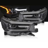 Μπροστινά Φανάρια Set Για Toyota Hilux 20+ True DRL Black Electrical True Drl Black