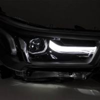 Μπροστινά Φανάρια Set Για Toyota Hilux 20+ True DRL Black Electrical True Drl Black