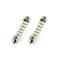 ΛΑΜΠΑΚΙΑ ΠΛΑΦΟΝΙΕΡΑΣ STANDARD FESTOON C5W 41mm - 12V - 0,7W - 5600K - 18LED (ΛΕΥΚΟ/ΨΥΧΡΟ) - 2 ΤΕΜ.