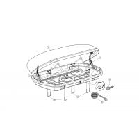 ΜΠΑΓΚΑΖΙΕΡΑ ΟΡΟΦΗΣ MENABO MANIA 400 (ΑΣΗΜΙ/ΓΥΑΛΙΣΤΕΡΗ - 165X79X37) & ΠΡΟΑΙΡΕΤΙΚΟΣ ΣΥΝΔΕΣΜΟΣ