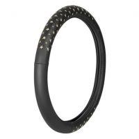 ΚΑΛΥΜΜΑ ΤΙΜΟΝΙΟΥ ICON 35/37cm (S) - ΜΑΥΡΟ/ΧΡΥΣΟ ΔΕΡΜΑΤΙΝΗ