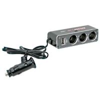 ΑΝΤΑΠΤΟΡΑΣ ΑΝΑΠΤΗΡΑ 3 ΘΕΣΕΩΝ+USB 5A ΜΕ ΚΑΛΩΔΙΟ 90cm 12/24V DUAL-POWER