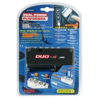 ΑΝΤΑΠΤΟΡΑΣ ΑΝΑΠΤΗΡΑ 3 ΘΕΣΕΩΝ+USB 5A ΜΕ ΚΑΛΩΔΙΟ 90cm 12/24V DUAL-POWER