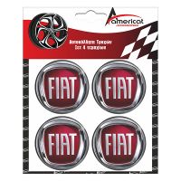 ΑΥΤΟΚΟΛΛΗΤΑ ΖΑΝΤΩΝ FIAT 5.5cm ΚΟΚΚΙΝΑ ΣΜΑΛΤΟΥ 4ΤΕΜ.