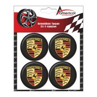 ΑΥΤΟΚΟΛΛΗΤΑ ΖΑΝΤΩΝ PORSCHE 6cm ΜΑΥΡΑ ΣΜΑΛΤΟΥ 4ΤΕΜ.